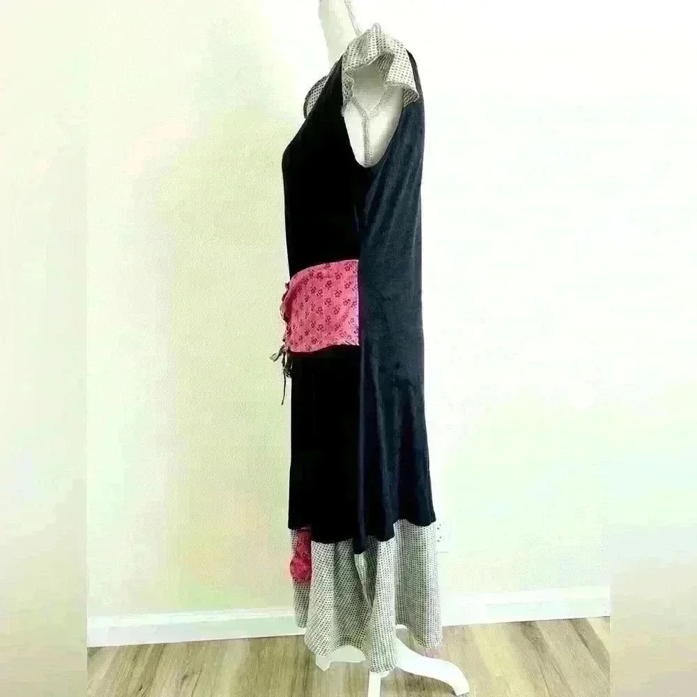 Ian Mosh Lace Up Corset Waist Prairie Dress Size 5 or US Size 6 - Picture 5 of 13